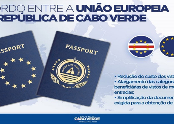 Acordo de facilita&ccedil;&atilde;o de vistos entre Cabo Verde e Uni&atilde;o Europeia entra em vigor a partir de hoje