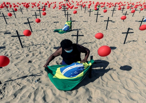 Covid-19: Brasil bate mais um recorde tr&aacute;gico e ultrapassa 3.000 mortes di&aacute;rias