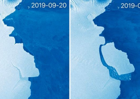 Iceberg duas vezes maior que Santiago se desprende da Ant&aacute;rtica