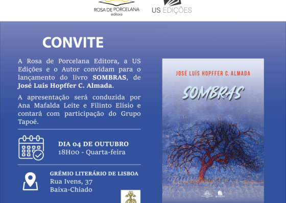 &ldquo;Sombras&rdquo; de Jos&eacute; Lu&iacute;s Hopffer Almada lan&ccedil;ado esta quarta-feira em Lisboa