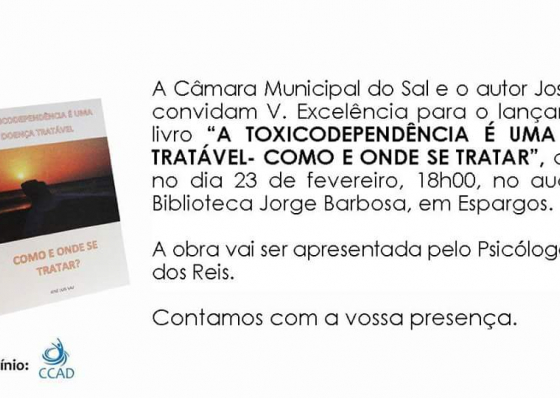 Livro sobre toxicodepend&ecirc;ncia de Jos&eacute; Lu&iacute;s Vaz apresentado no Sal