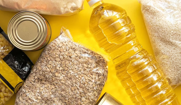 Preços dos produtos alimentares com alta na produção de óleo de soja trigo e arroz